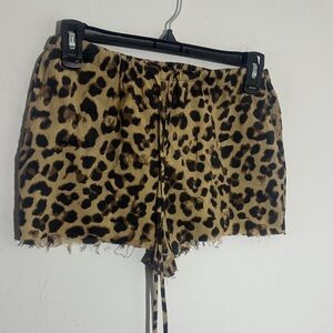 Zara High Waist Leopard Print Shorts